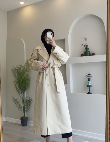 2530 Tam Boy Trençkot Krem