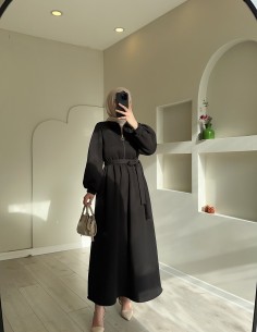 2656 Fermuarlı Elbise Siyah 2