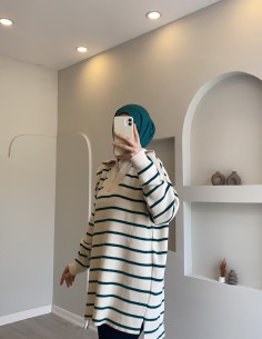 20192 Polo Yaka Tunik Yeşil