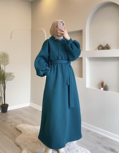 9101 Sweet Elbise Yeşil 2