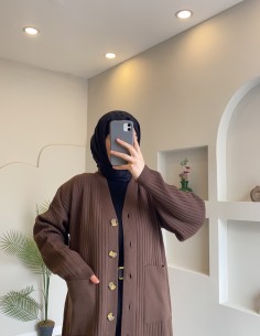 2759 Uzun Hırka Kahve