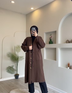 2759 Uzun Hırka Kahve 2