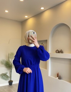 8645 Beli Lastikli Elbise...