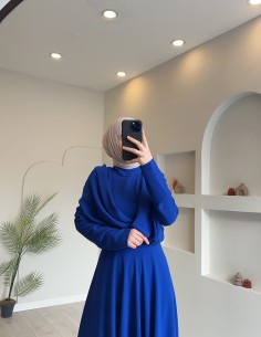 2183 krep abiye elbise Saks... 2