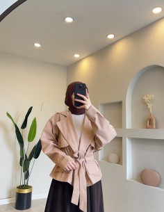 0005 gabardin ceket camel