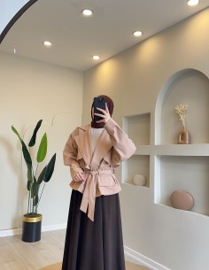 0005 gabardin ceket camel 2