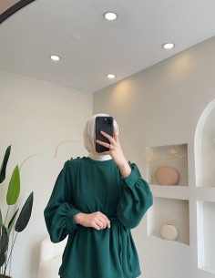 1520 omuzu düğmeli krep... 2