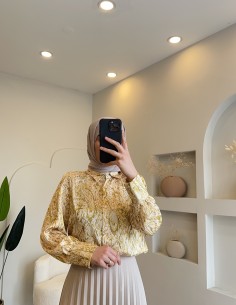 1032 desenli saten gömlek...