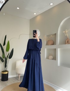 1090 flora elbise lacivert 2
