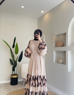 8199 desenli elbise vizon...