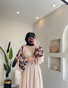 8199 desenli elbise vizon... 2