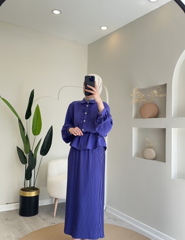 2132 helen etek takım lila