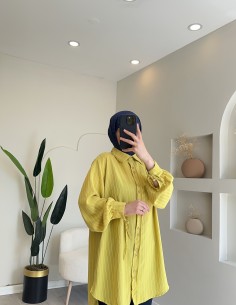 1607 çizgili tunik yağ yeşili 2