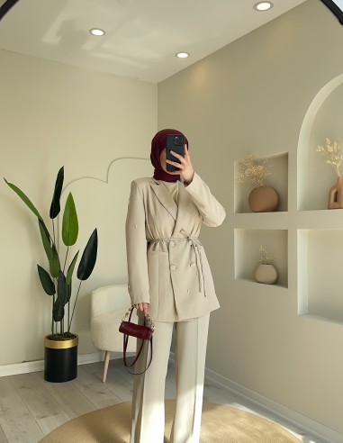 PR649 incili blazer takım taş