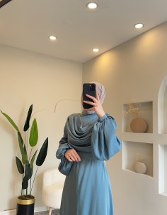 Rmz5035 degajeli elbise mavi