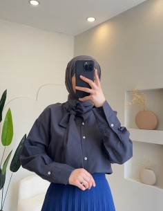 Hy24834 Fular Yaka Gömlek...