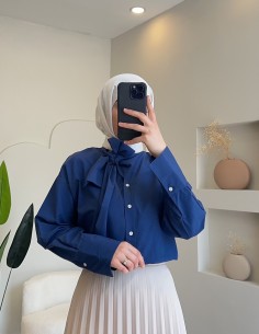 Hy24834 Fular Yaka Gömlek...