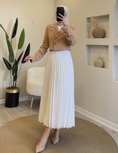 3037 Kısa Yazlık Ceket Camel