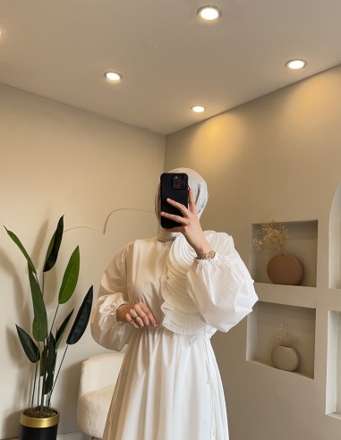 Hy24324 Gül Detaylı Tasarım Elbise...