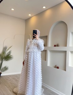 336 lady elbise beyaz 2