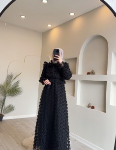 336 lady elbise siyah