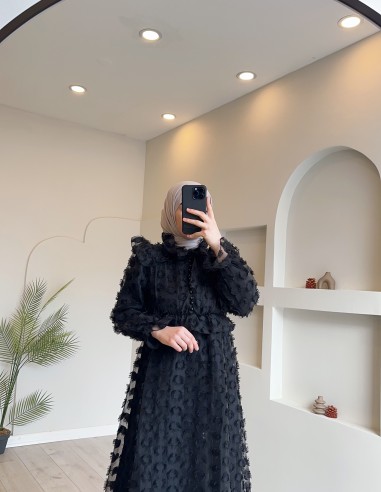 336 lady elbise siyah