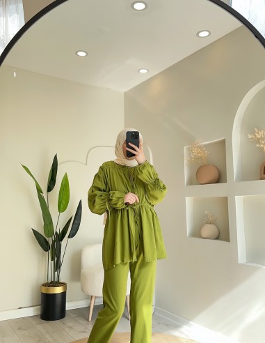 201122 lastik detaylı takım elma yeşili