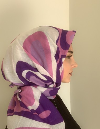 Moda Kaşmir Dalga Desen Bambu Eşarp -...