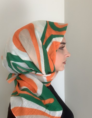 Moda Kaşmir Dalga Desen Bambu Eşarp -...