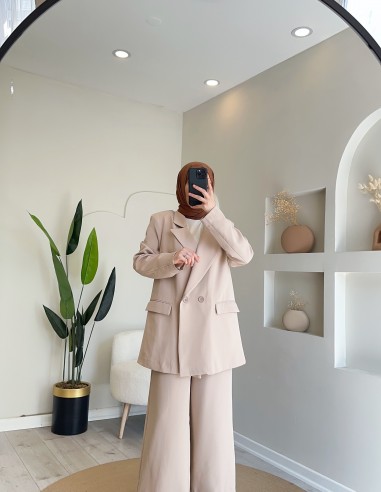 2546 Double Ceket Takım Taş