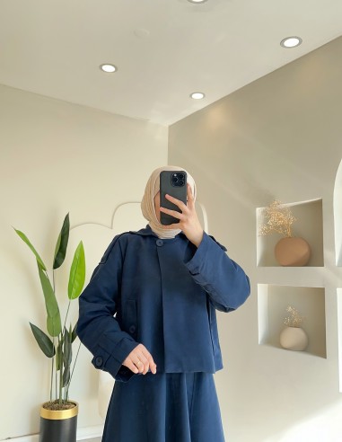 2891 cepli trenç takım lacivert