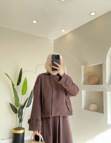 2891 cepli trenç takım kahve