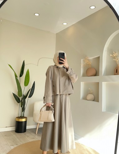 2891 cepli trenç takım küf yeşil