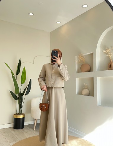 2850 düğmeli ceketli takım taş