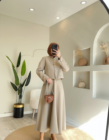 2850 düğmeli ceketli takım taş