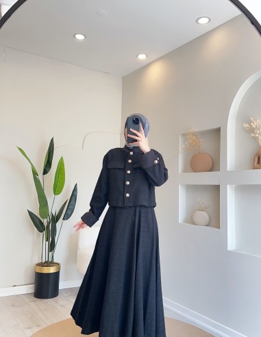 2882 chanel tüvit takım siyah