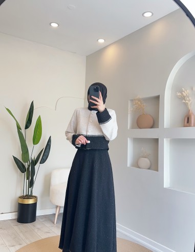 2904 Simli Şanel Takım - Siyah