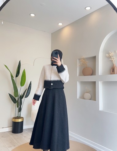 2904 Simli Şanel Takım - Siyah