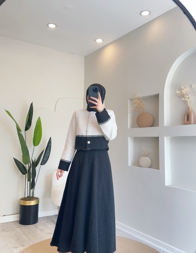 2904 Simli Şanel Takım - Siyah