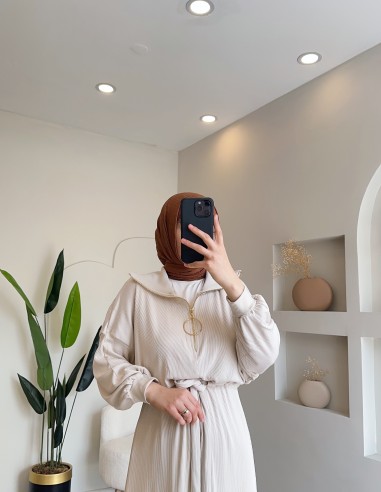 K1767 fermuar detay elbise taş