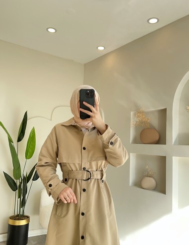 2212 tam boy trençkot bej