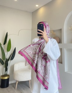 332 Etnik desen pamuk ipek şal 2