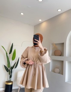 7029 Beli Tünelli takım - bej 2