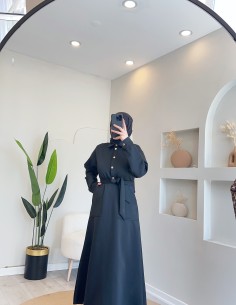 2267 Scuba elbise - siyah