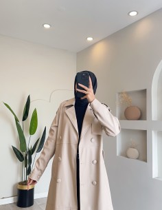 2273 deri trençkot - taş 2