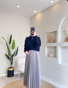 F-036 yakalı kazak - lacivert 2