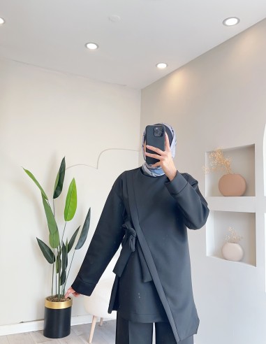 2227 yandan bağlamalı scuba takım -siyah