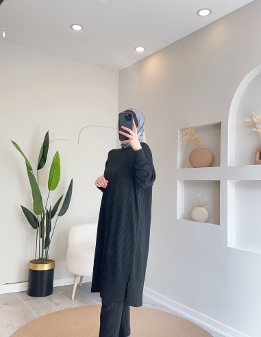 40726 fitilli tunik - siyah