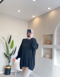 40408 triko tunik - siyah