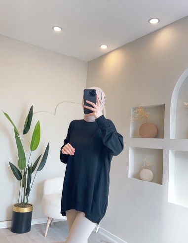 40408 triko tunik - siyah